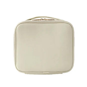 

PU Leather Handheld Cosmetic Bag with Sufficient Durability and Ruggedness Portable Waterproof Toiletry Storage Organizer