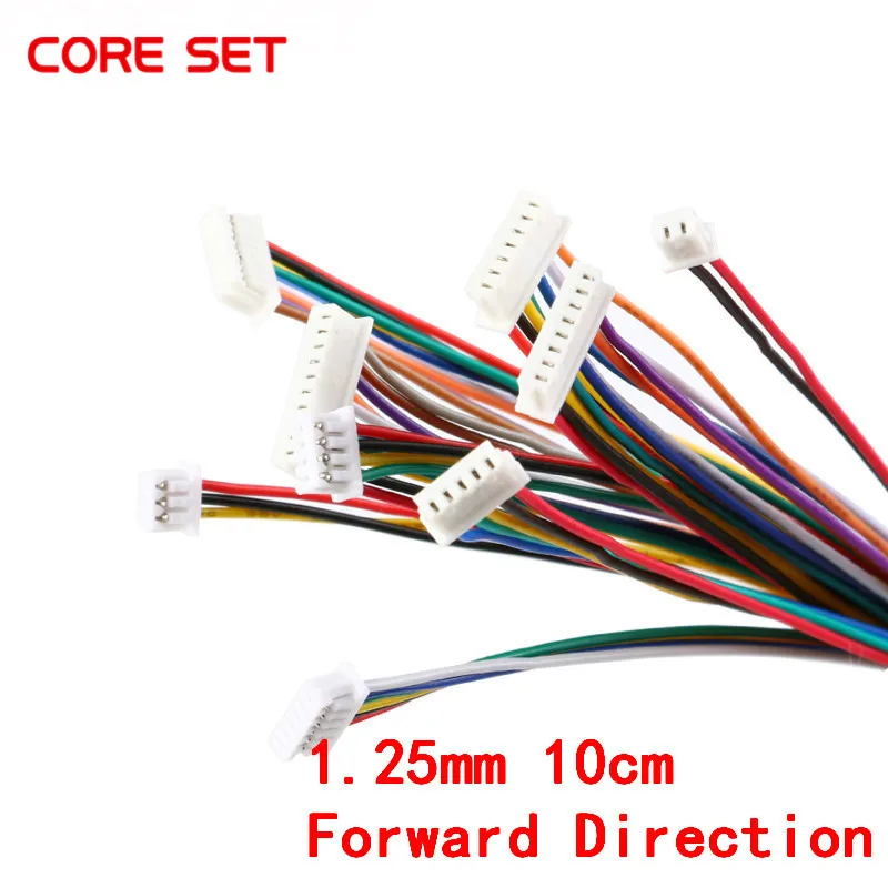 5 шт. XH 1 25 проводной Кабельный соединитель DIY JST 2/3/4/5/6/7/8/9/10Pin электронная линия
