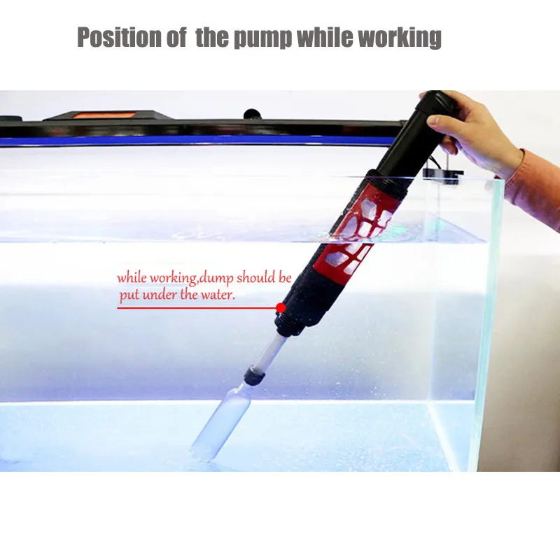 1 pc Aquarium Gravel Cleaner Siphon Vacuum Water Changer Pump Electric Water Filter Washer Automatic for Fish Tank Automatic