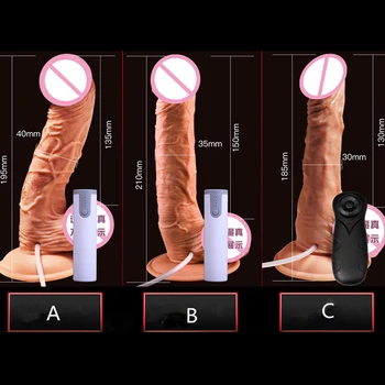 Realistic Spray Water Soft Dildo Suction Cup Simulation Ejaculating Dildo Artificial Penis Vibrating Dildos Women Sex Toys 4