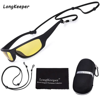 

Square Night Vision Sunglasses Men Brand Designer Gafas de sol Fashion Fishing Driving Sunglasses With Sport Lanyard Box Case