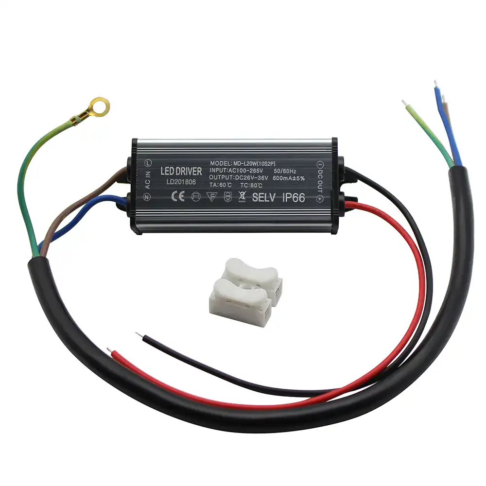 controlador led de aluminio ip66 fuente de alimentacion de 20w 600ma ca de 100 265v controlador de transformador de iluminacion balastro para