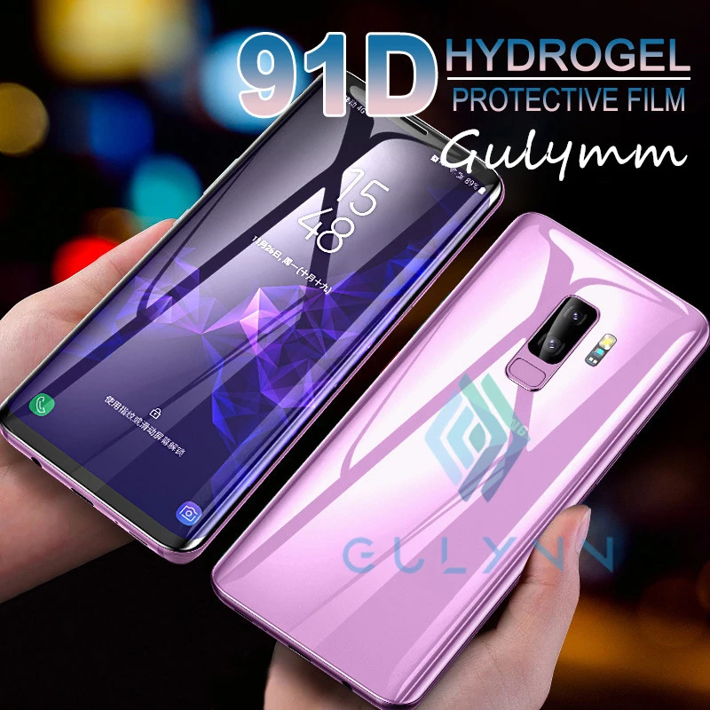 Protector De Pantalla Frontal + Trasero 91D, Película De Hidrogel Para Samsung Galaxy A 30 40 50 A51 70 20 S 9 10 20 Plus, Película De Tpu Suave