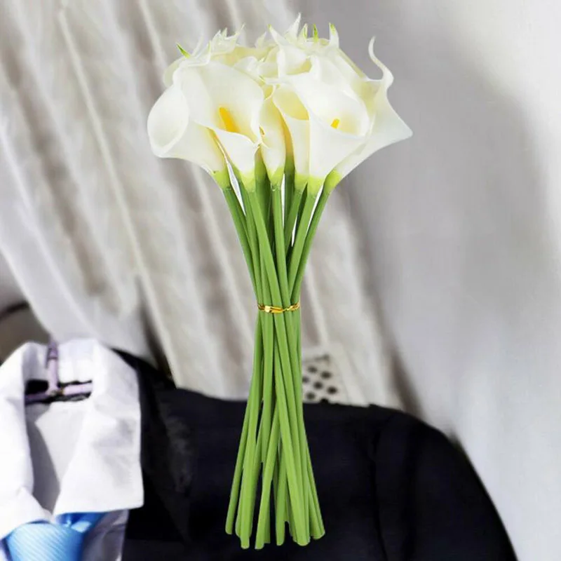 10 PCS Artificial Flowers Good Flexibility Suitable For Christmas Weddings Birthday Parties Home Decor