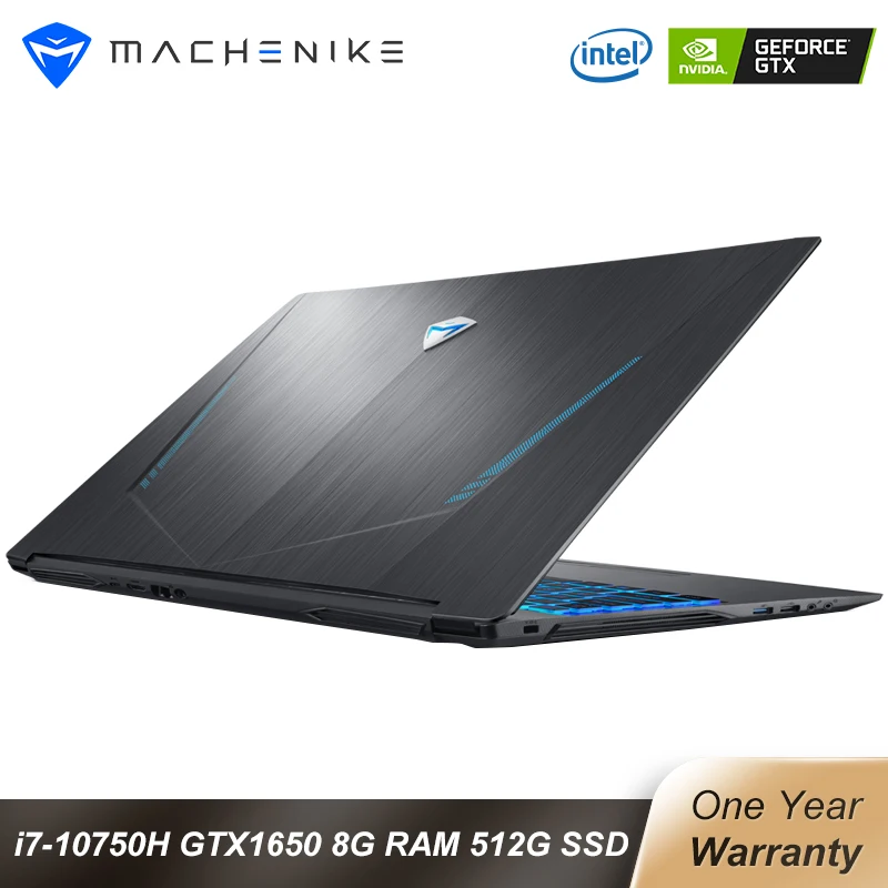 Machenike T58 portátil de juegos Intel Core i7 10750H portátiles GTX1650 4G 8GB RAM 512G SSD 15,6 6mm frontera IPS Machenike notebook