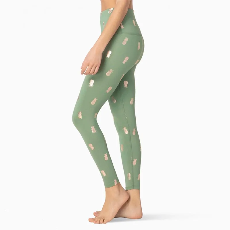 Женские леггинсы в виде ананаса с высокой талией|Легинсы| |