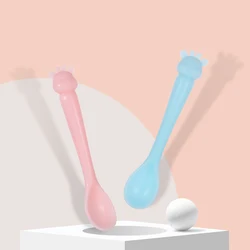 Silicone Animal Deer Baby Spoons Newborn Baby Safety Spoon Soft  Tableware Infant Learning Spoons Teething Utensils Feeding