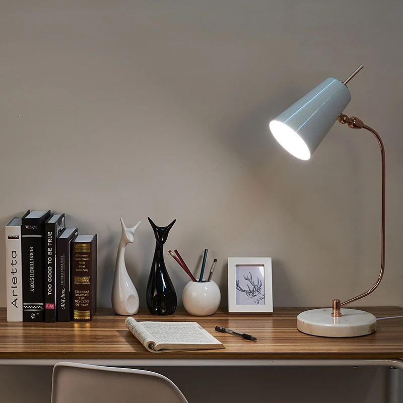 Noary Design простая настольная лампа с металлическим основанием из розового золота Lampgoldbase tafellamp прикроватная лампа