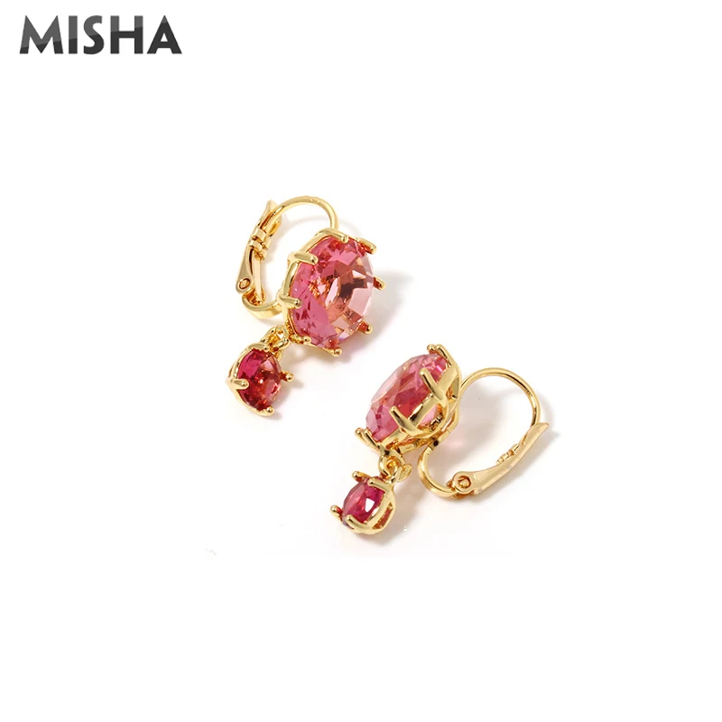 MISHA, новые серьги для женщин, покрытые искусственными камнями ручной работы, Винтажные Ювелирные серьги для девушек, подарки для девушек