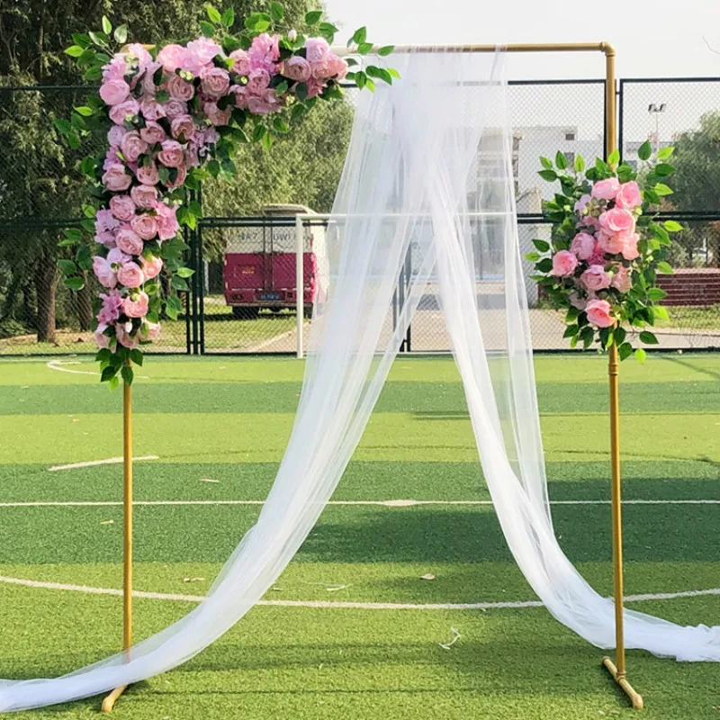 Gold/white Wedding Arch Background Decoration Wrought Iron Shelf Decorative  Props DIY Party Background Shelf Balloon with Frame