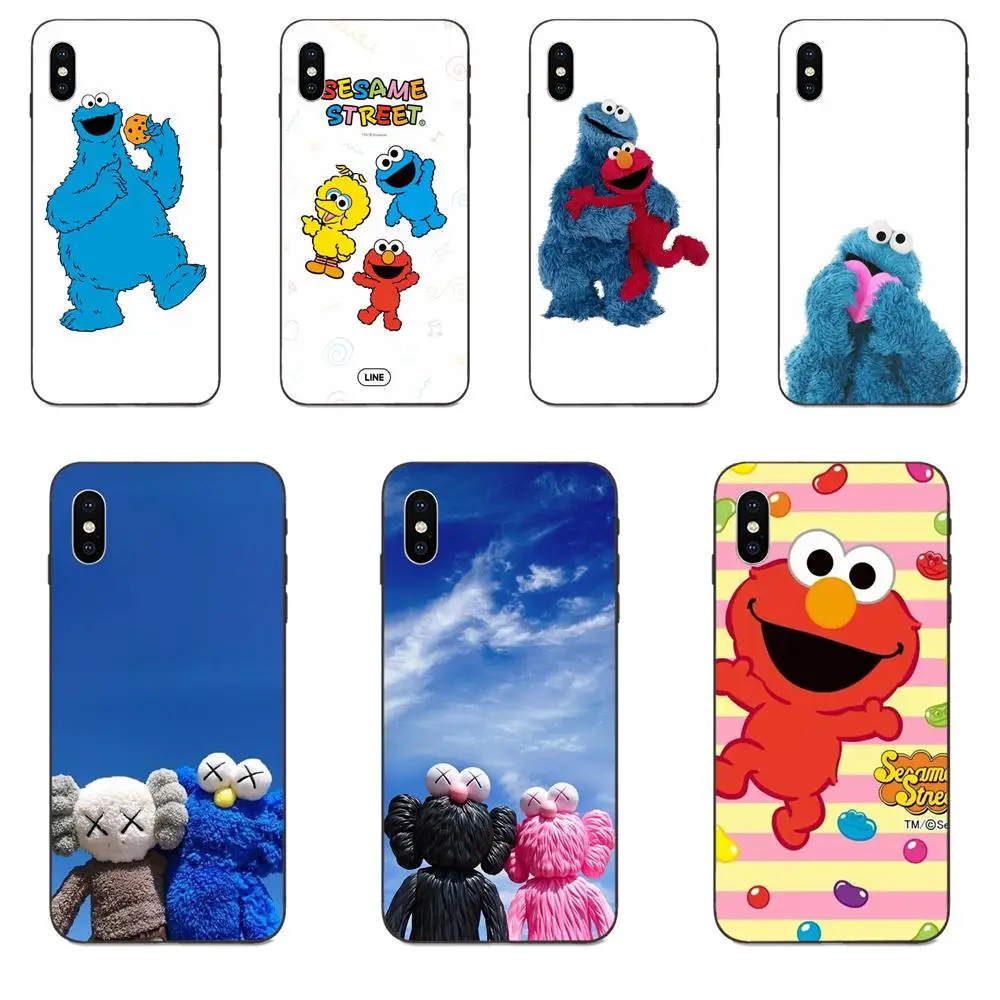 Elmo Cookie Monster Sesame Street TPU чехлы для телефонов Apple iPhone 4 4S 5 5S SE 6 6S 7 8 11 Plus X XS Max XR Pro |