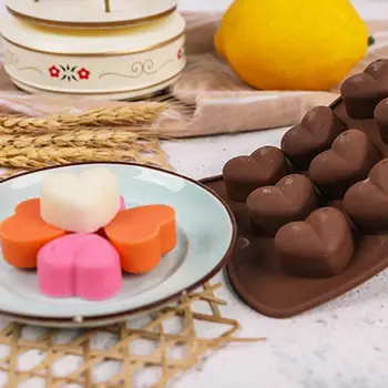 

DIY 3D Silicone Chocolate Mould Love Heart shaped Baking Pudding Cake Kitchen Ice Bakeware Decor For Nonstick Mold Tray Jel E3H1