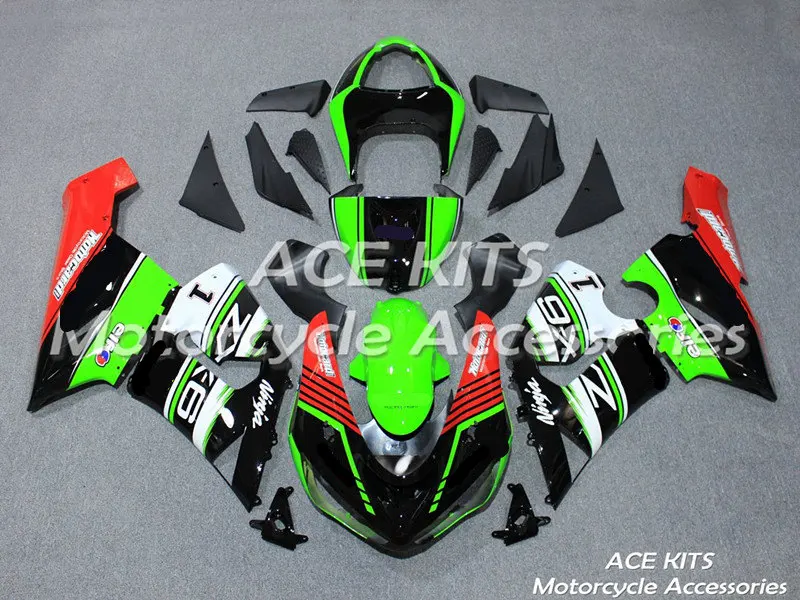 Новый ABS мотоцикл обтекатель подходит для kawasaki Ninja ZX6R 599 636 2005 2006 бодикон литья под