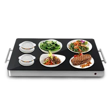 400 Вт поднос для подогрева пищи противовзрывная стеклянная плита 80 ℃ постоянная температура теплая доска Коммерческая кухонная теплая машина