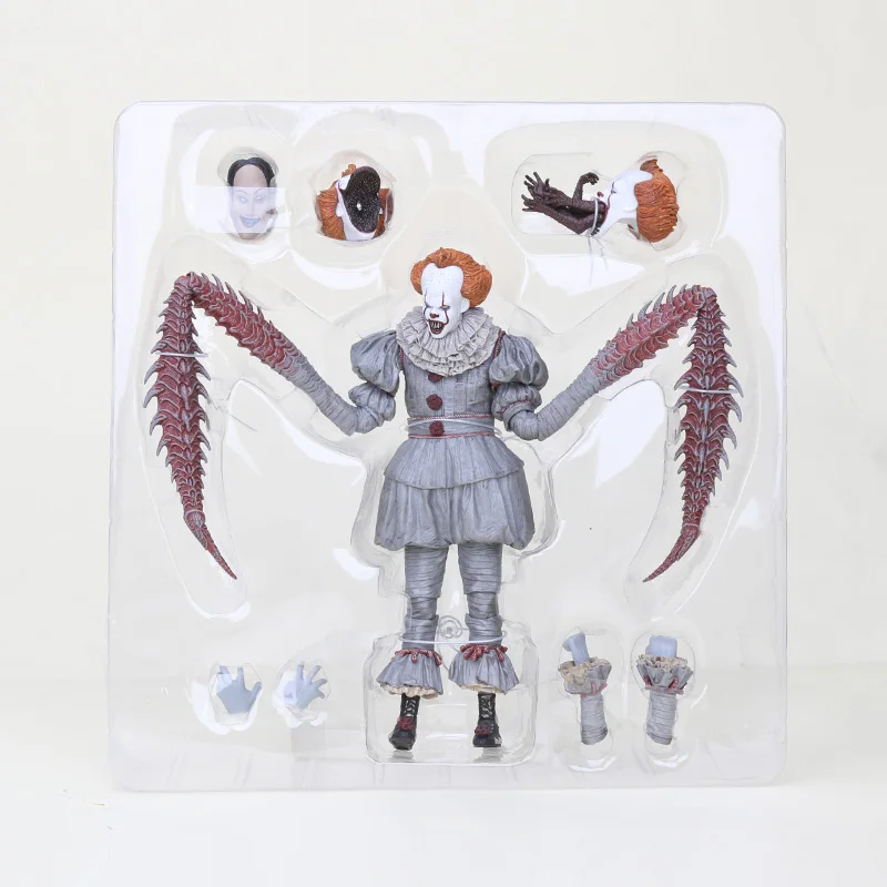 18 см NECA фильм ужасов Стивен Кинг это Pennywise Джокер клоун BJD ПВХ Фигурки Игрушки для мальчиков рождественские куклы дети подарки на Хэллоуин