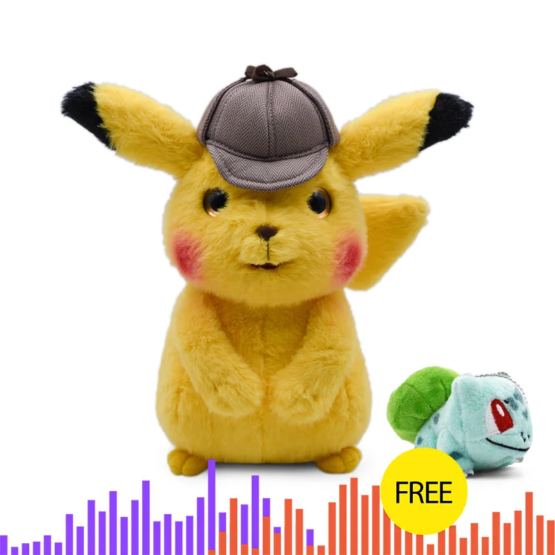 Фильм и ТВ аниме мультфильм детектива Пикачу Mr. Mime плюшевые Peluche мягкие куклы kawaii игрушка отличный рождественский подарок для детей