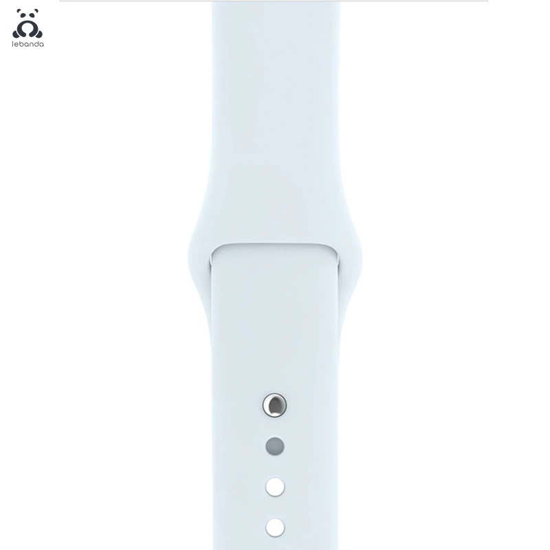 Lebanda спортивный ремешок для наручных часов Apple Watch 5/4/3/2/1 ремешок для наручных часов iWatch, большие размеры 40-44 мм силиконовой лентой из мягкой дышащей ткани Замена 38/42/40/44 мм - Цвет ремешка: Sky blue