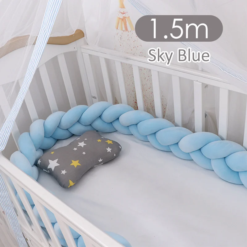 Горячие 19-27 детская кроватка с фиксированным бампер 1,5/2/3 м номер Декор Детская кровать вокруг бампер в кроватку однотонные узлом модные детские вещи - Цвет: color 25