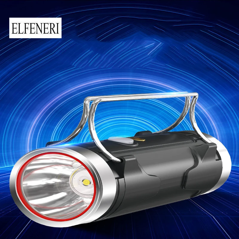 

Blue And White Light Flashlight Rechargeable Night Fishing Lamp Fishing Outdoor Light Lamp High Power Draw Bait Charging
