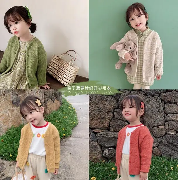 Новое поступление года; вязаные свитера для девочек; осенний Модный кардиган с длинными рукавами для девочек; PX858