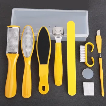 

10pcs Salon Foot Care Tools Set 10-in-one Foot Planer Peeling Pedicure Pedicure File Cover Grinding Stone Foot Skin Health Care