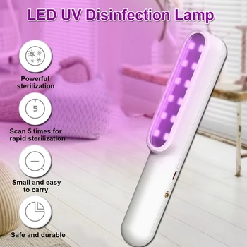 

USB Portable UVC Sterilization Stick Disinfection Rod Personal Care Traveling Sterilizer UV Sanitizer Light Cold Cathode UV Lamp