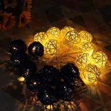 

LED String Lights, Rattan Ball String Lights with 20 LED, Decorative String Lights for Outdoor,Home,Patio,Garden (4M, White)