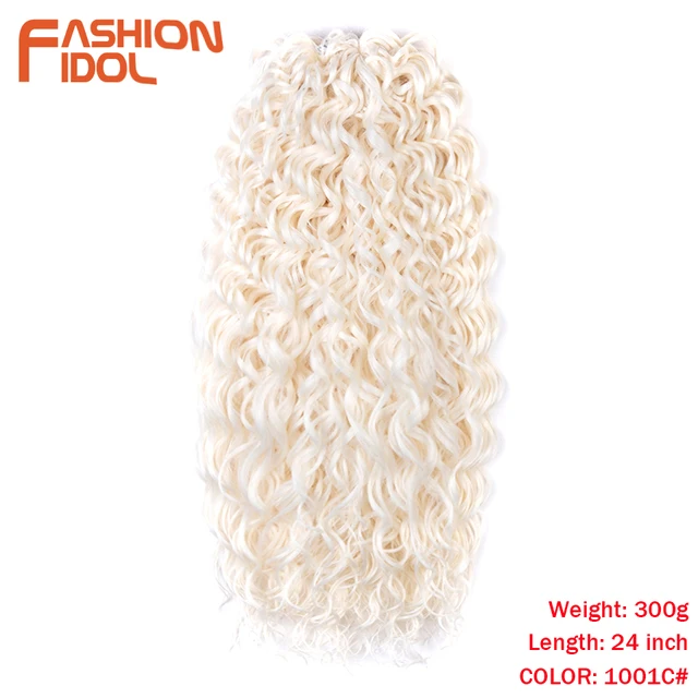 Deep Wavy Twist Crochet Hair Synthetic Afro Curly Hair Crochet Braids High Temperature Fiber Braiding Hair Extensions For Women 1001C