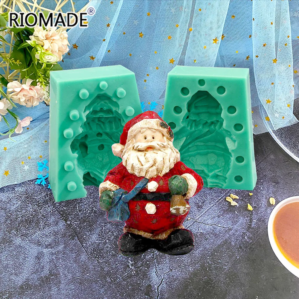 Christmas Tree Deer Candle Mold 3D Silicone Candle Moulds Soap Candle Chocolate Making Mold Fondant Bakeware Pan DIY Candle Gypsum Clay Craft Mold Handmade Candle Decorating Mold Candle Craft Tools 