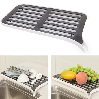 

Plastic Drain Rack Plastic Dish Drainer Dryer Tray Large Sink Drying Rack Worktop Kitchen Organizer Cup Drying Rack Kitchen Rack