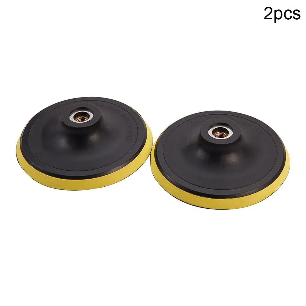 Utoolmart абразивные инструменты OD 125/180 мм ID 10/14 мм Толщина 5 мм шлифовальные станки полировка липкий диск бэк подкладка(1/2 шт - Цвет: 125 x10 x5mm x2pcs