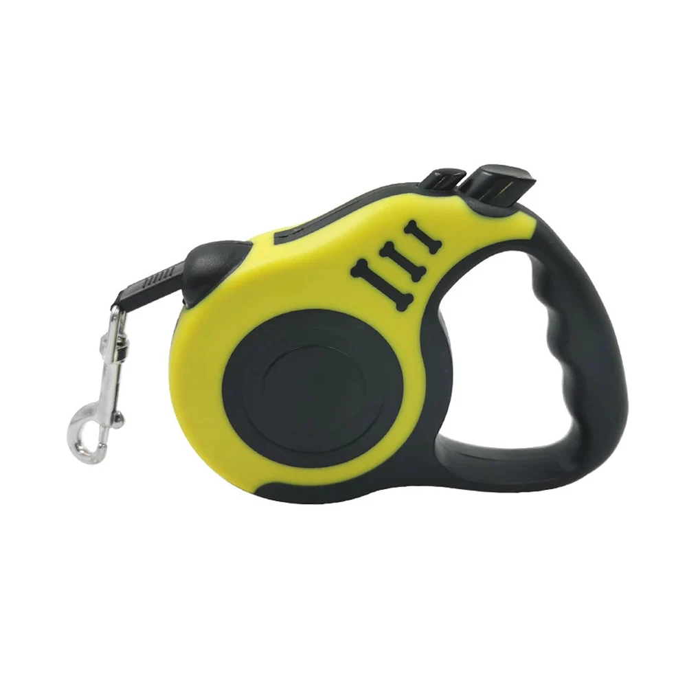 yellow Прочный поводок для собак, автоматический Выдвижной Нейлоновый Поводок для собак, кошек, поводок для собак, поводок для прогулок, поводок для бега, рулетка для собак - Цвет: yellow