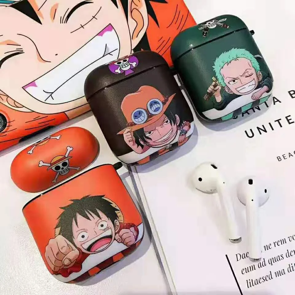 Japan Anime Cartoon One Piece Luffy Zoro Wireless Bluetooth Headset Pc Hard Cover Case For Airpods 1 2 Fun Smile Protect Box Earphone Accessories Aliexpress