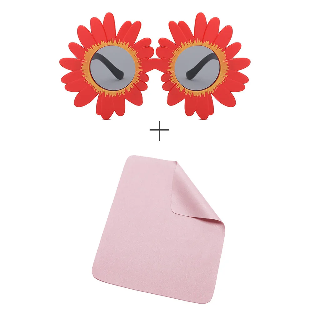 Glasses and cloth Минимальное солнце цветок круглые милые детские солнцезащитные очки UV400 девушка прекрасный цветок детские очки Дети Безопасные и удобные очки - Цвет линз: Glasses and cloth