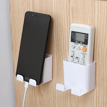 

Universal Wall Mount Phone Holder Punch-free Remote Control Stand Hanging Base Household E2S