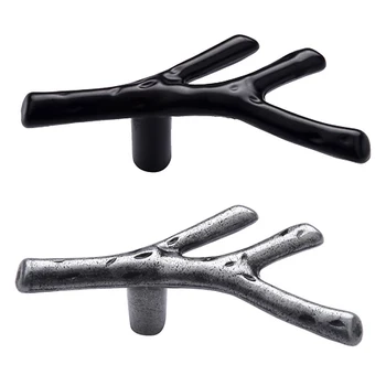 Creative tree branch shape furniture handles door handles cabinet knobs knob handle for furniture kitchen wardrobe 69mm21mm