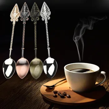 

Vintage Alloy Coffee Spoon Retro Coffee Spoon Sugar Tea Dessert Cake Cutlery Kitchen Tableware Sugar Specialty Skull Spoons