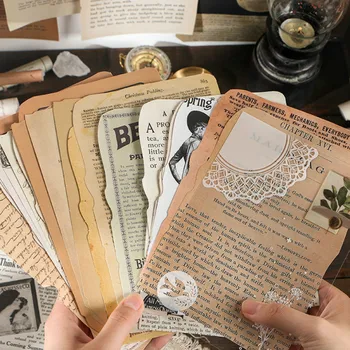 

6 Packs Mixed 150PCS Vintage Book Leaf Fashion Old Times Style Decoration Paper 12*17cm DIY Journal Diary Decoration Supplies
