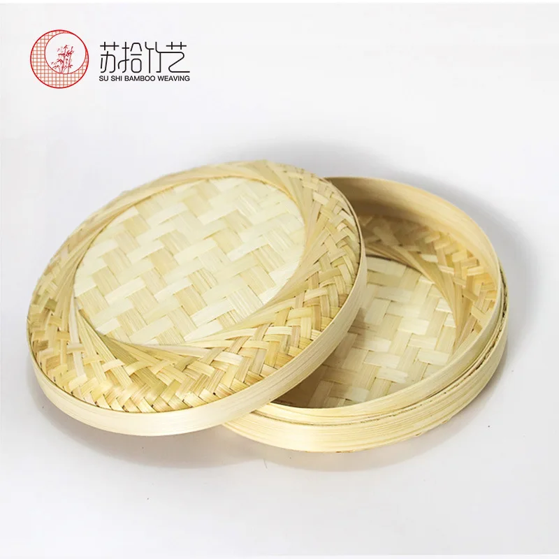 В настоящее время доступны ручной работы бамбуковая плетеная Пуэр Чайная коробка Праздник середины осени луна подарочные коробки для тортов маленькая бамбуковая коробка