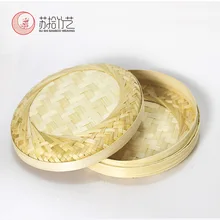 В настоящее время доступны ручной работы бамбуковая плетеная Пуэр Чайная коробка Праздник середины осени луна подарочные коробки для тортов маленькая бамбуковая коробка