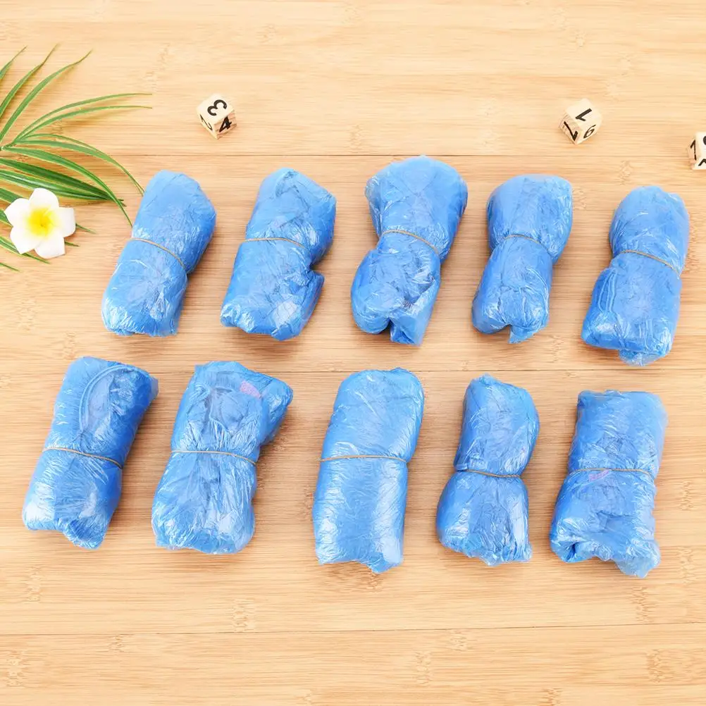 Plastic Rain Waterproof Overshoes Boot Covers Disposable Shoe Covers 100pcs/lot shoe covers