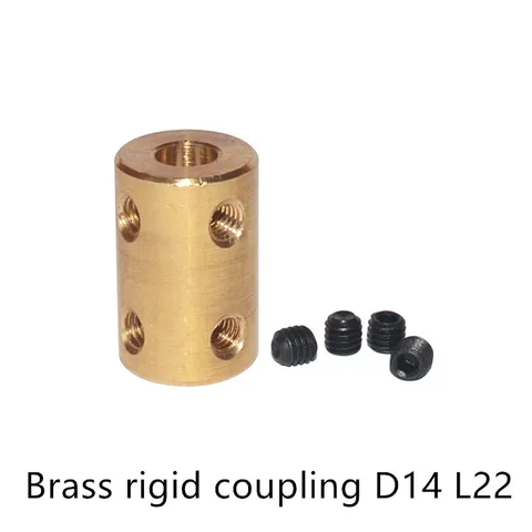 D14 L22 Brass Copper Shaft Motor Rigid Coupling RC Airplane Model Motor Shaft Coupling Brass Coupler Rigid Motor Connector D14 L22 Brass Copper Shaft Motor Rigid Coupling RC Airplane Model Motor Shaft Coupling Brass Coupler Rigid Motor Connector