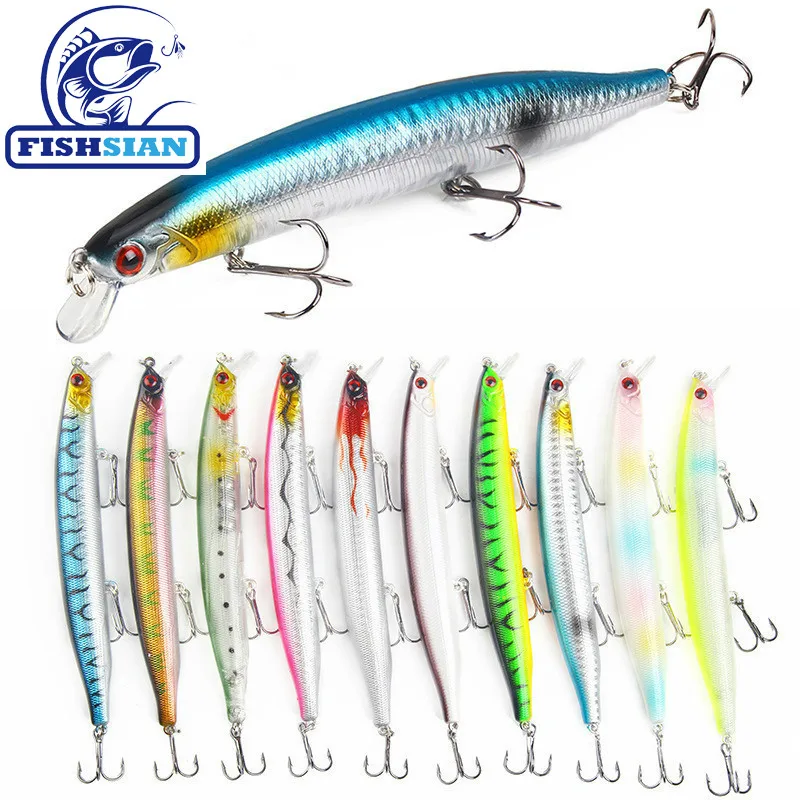 

FISHSIAN Minnow Bait Fishing Lure 19.1g/13.5cm Mino 0.5-1.5m Floating Trolling Lure Isca Artificial Wobbler Articulos De Pesca