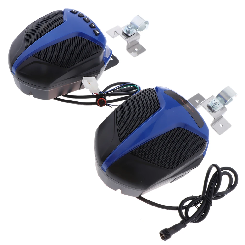 Водонепроницаемый ATV аудио радио звуковая система стерео колонки MP3 USB(синий