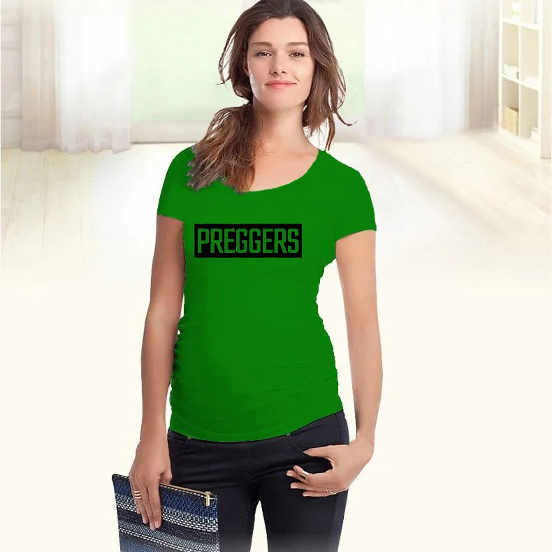 Одежда для беременных с надписью «Preggers»; топы; футболки; летняя футболка для беременных; Женская забавная футболка; повседневная одежда