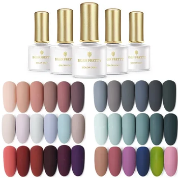 

BORN PRETTY 57 Colors Gel Nail Polish Matt Effect Semi Permanent Soak Off UV Gel Polish Nail Art Gel Varnish Need Matte Top Coat