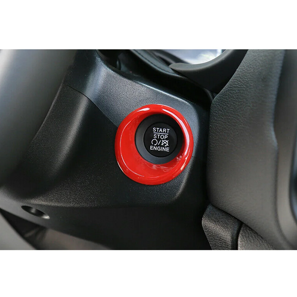 Красная кнопка запуска переключатель зажигания Накладка для Jeep Renegade 2016 2020