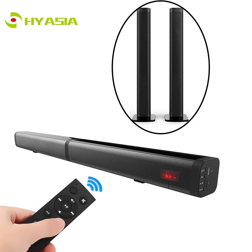Hyasia 2 In 1 Dilepas Bluetooth Soundbar TV LED 40 W Wireles Speaker TV  Home Theater AUX Suara Bar Bluetooth 5.0 Dukungan USB| | - AliExpress
