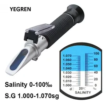 Cheap Handheld Salinity Refractometer Salinity Meter Salt Specific Gravity Tester Salinometer Seawater Hydrometer Optical Instrument Cheap Handheld Salinity Refractometer Salinity Meter Salt Specific Gravity Tester Salinometer Seawater Hydrometer Optical Instrument