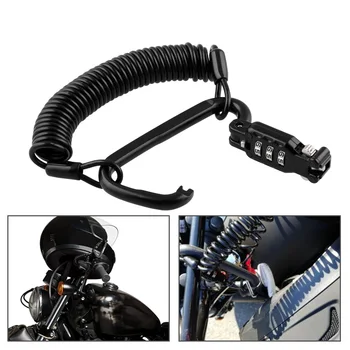 

Motorcycle Helmet Password Lock Bicycle Lock Multi-function Steel Wire Digits Password Spring Security Lock